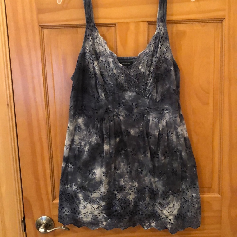 Cute empire waist eyelet tank